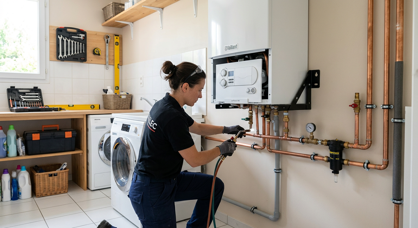 Installation de chaudière à condensation neuve à Courbevoie 92