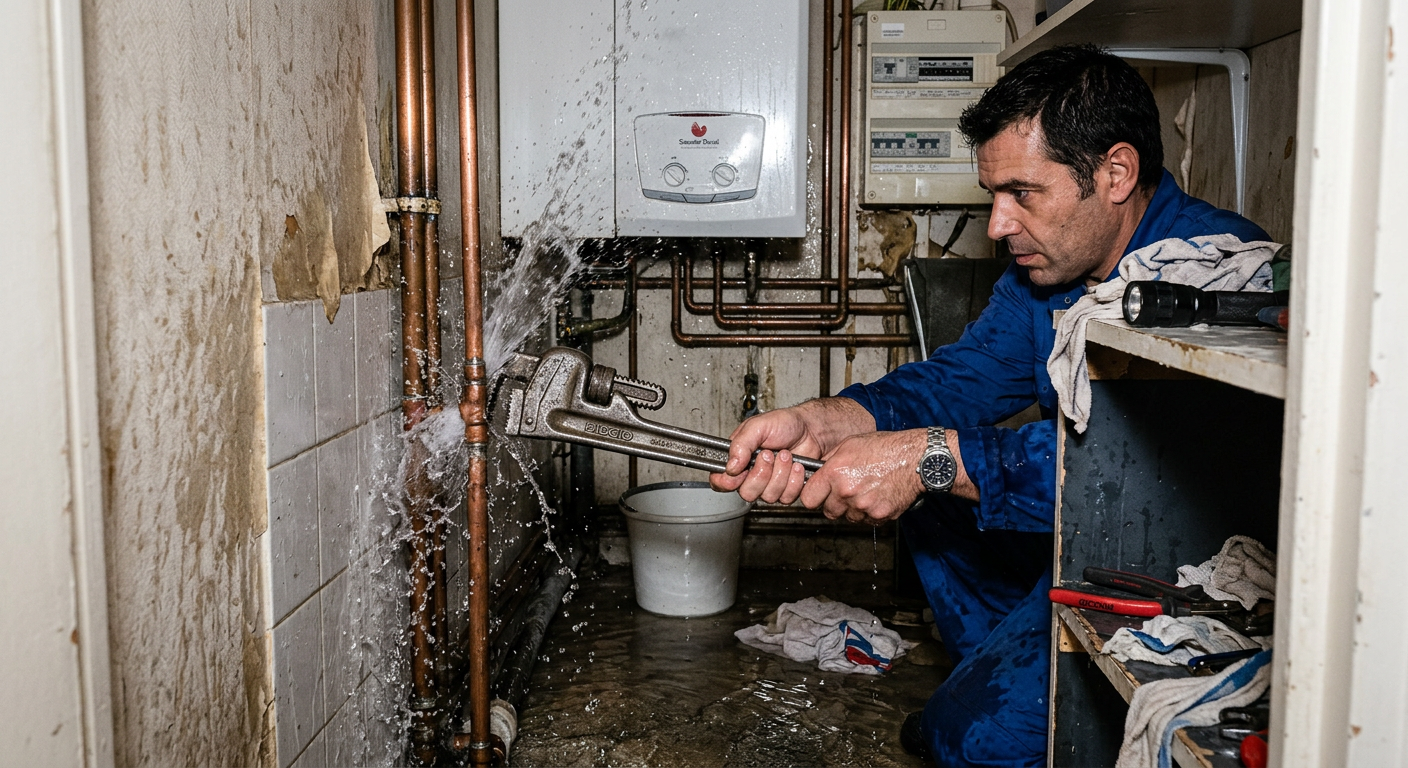 Colmatage en urgence d'une fuite d'eau sur tuyauterie à Courbevoie 92