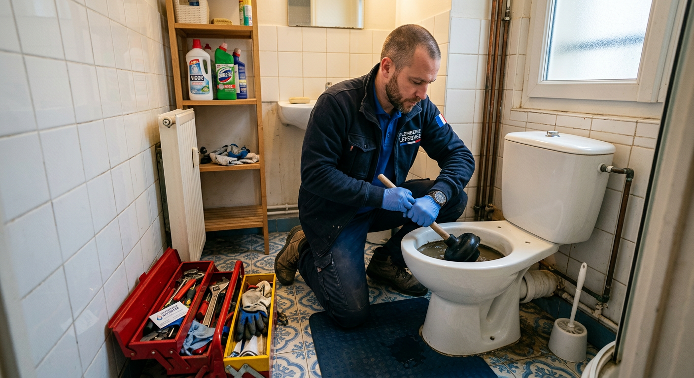 Débouchage de WC bouchés en urgence à Courbevoie 92